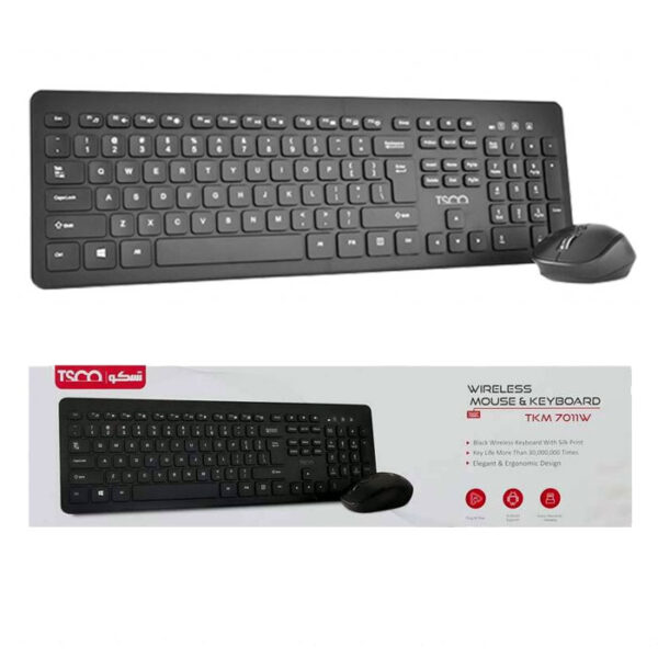کیبورد و ماوس بی سیم تسکو مدل TKM 7011W
