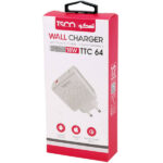 شارژر دیواری تسکو مدل شارژ TTC 64 QC3 PD 3A 18W با کابل Type-C