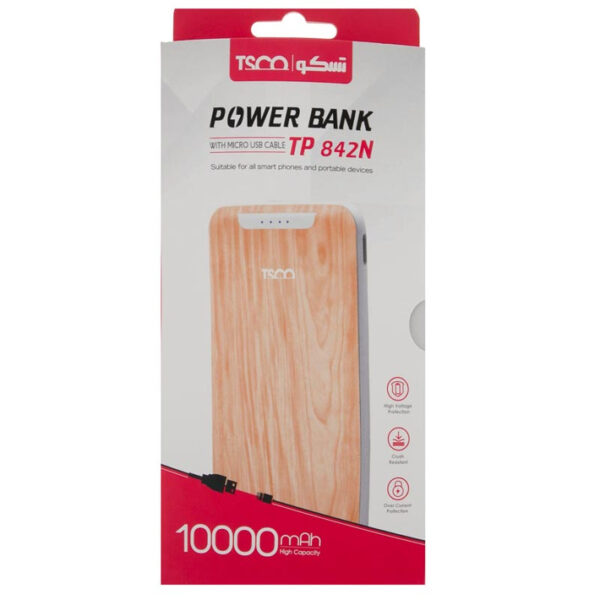 پاور بانک تسکو TSCO TP 842N ظرفیت 10000 میلی آمپر