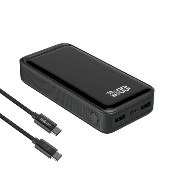 پاوربانک هترون مدل HPB2055G-100W ظرفیت 20000 میلی آمپر ساعت